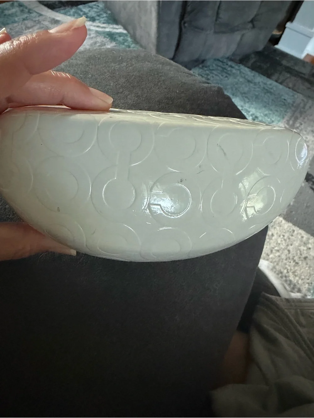Coach Cream & Brown Signature Eyewear Case